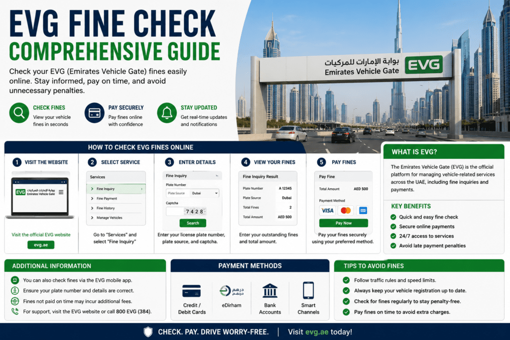 EVG Fine Check Guide: How to Check and Pay Traffic Fines Online in the UAE
