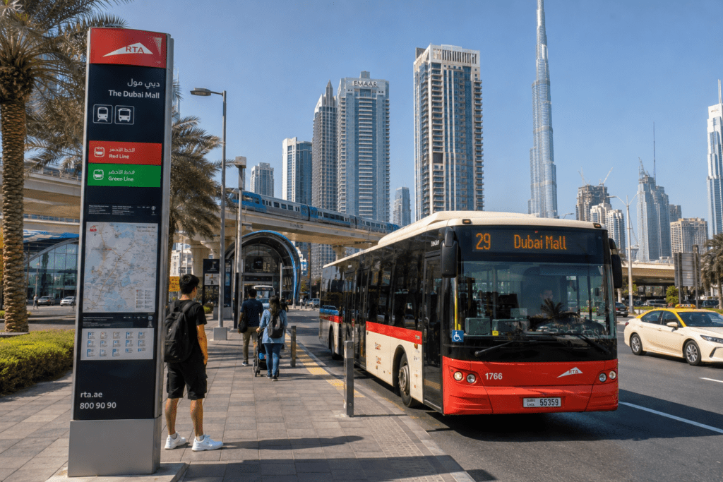 Travel in Dubai using metro, buses, taxis, and public transport with easy access to major attractions and landmarks across the city in 2026.