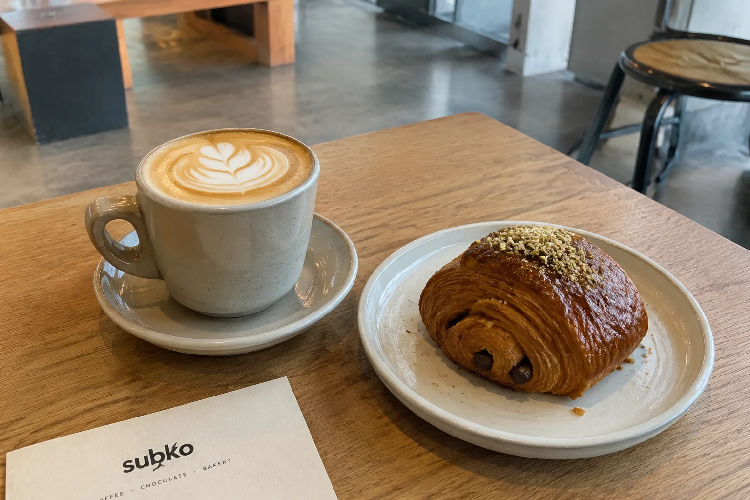 Coffee and a pastry served at Subko in Alserkal Avenue, Dubai
