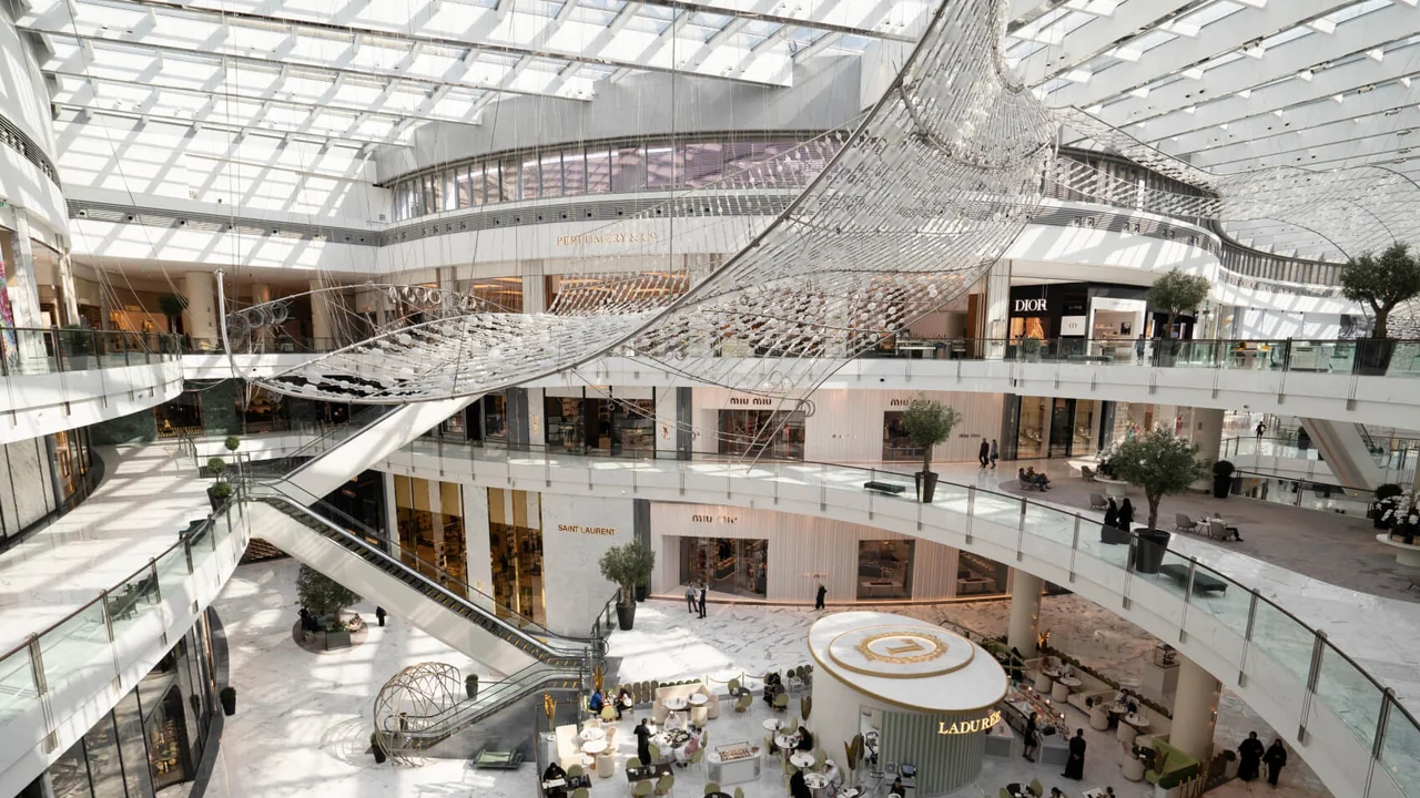 Shoppers browsing the fashion stores inside Dubai Mall during the sale season